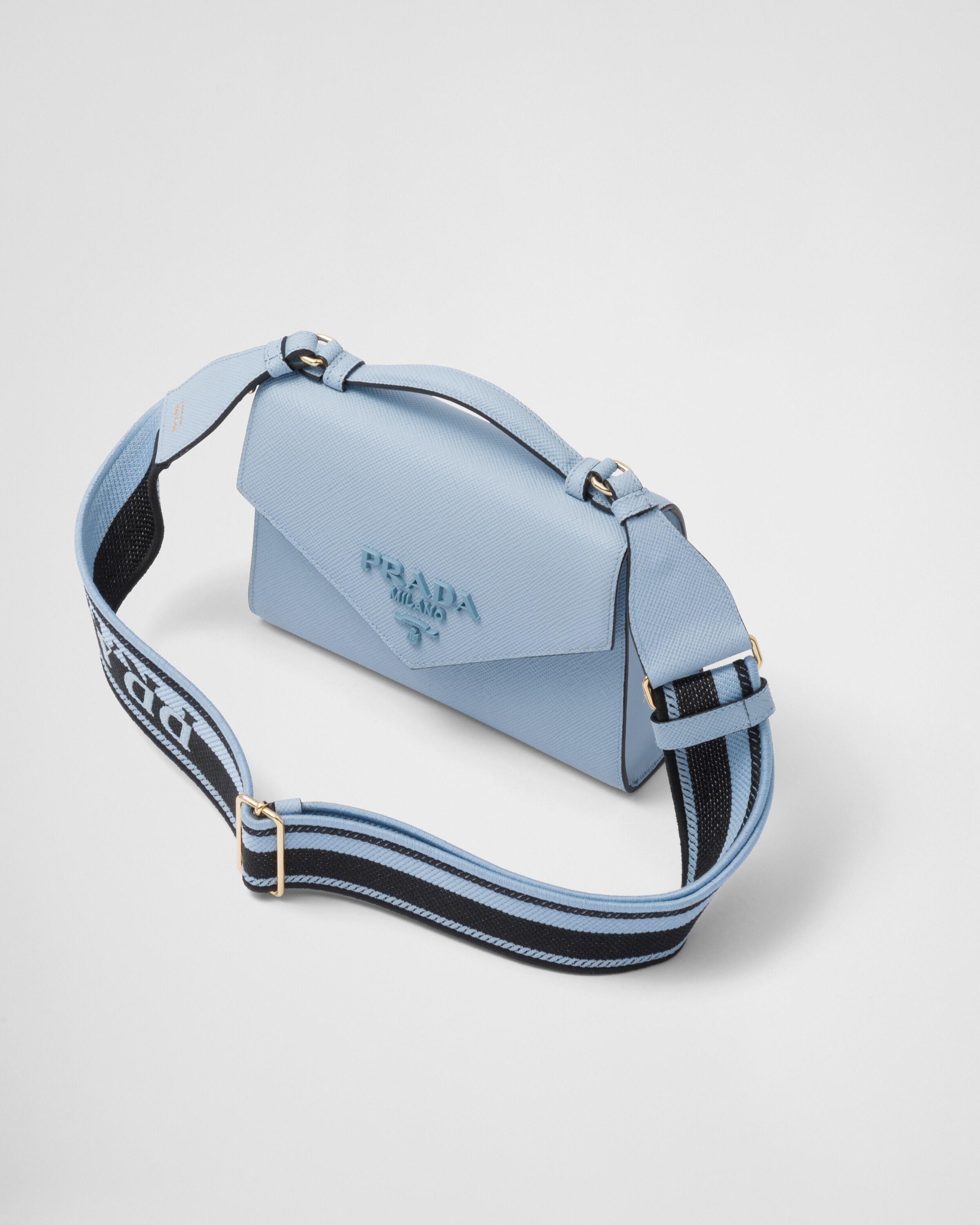 Prada حقيبة Prada Monochrome من الجلد والسافيانو 3