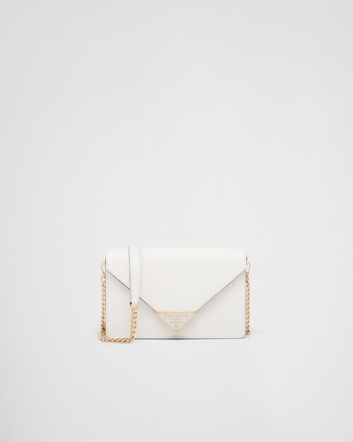 Prada حقيبة كتف من جلد سافيانو 1