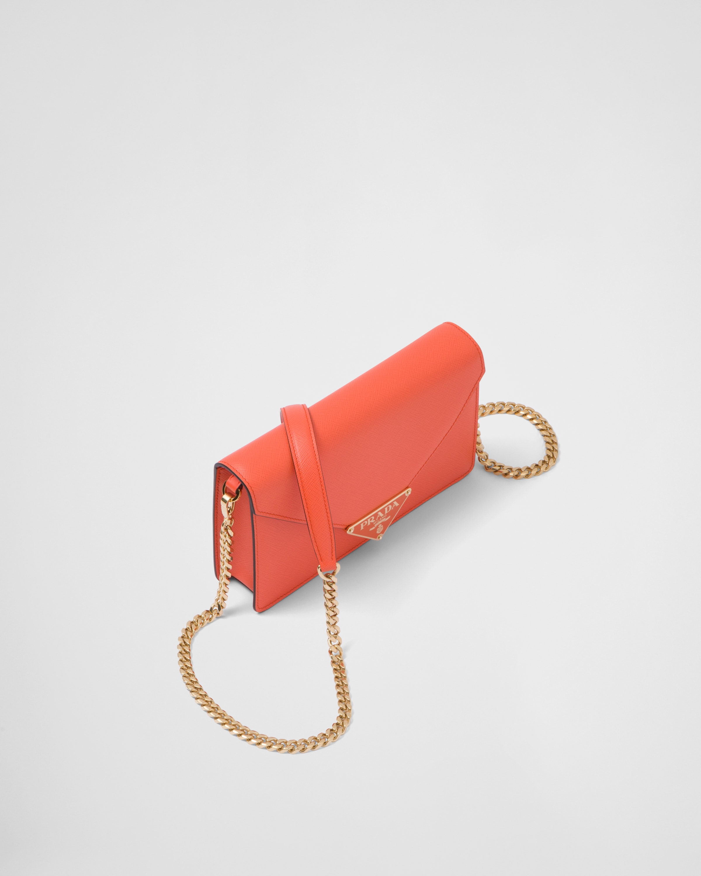 Prada orange sale leather bag