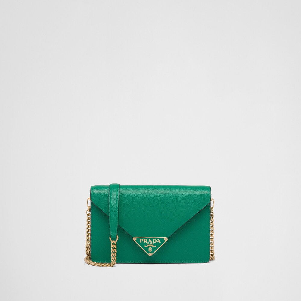 Prada حقيبة كتف من جلد سافيانو 1