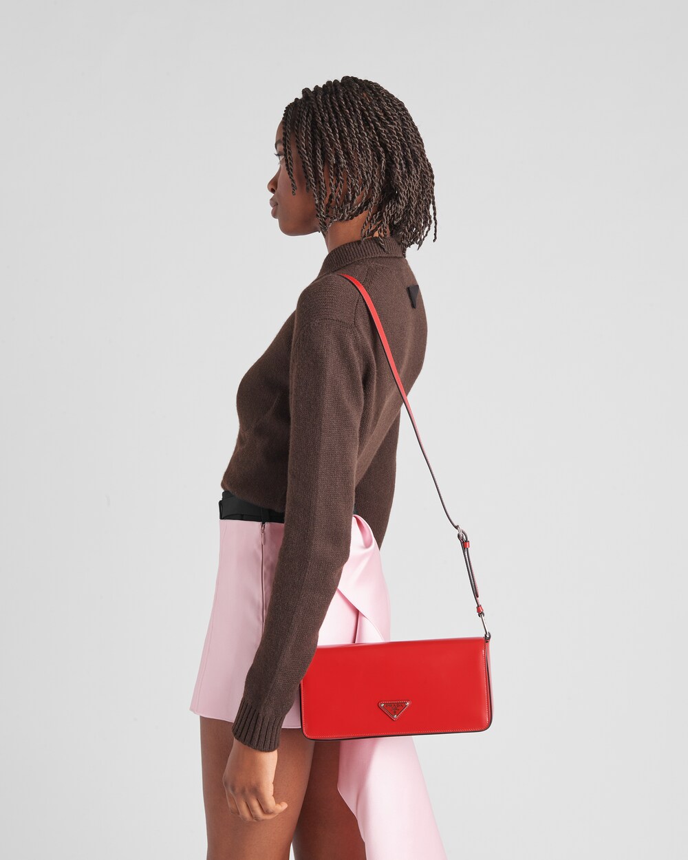 レッド プラダ ファム ブラッシュドレザー バッグ | Prada レッド プラダ ファム ブラッシュドレザー バッグ | Prada