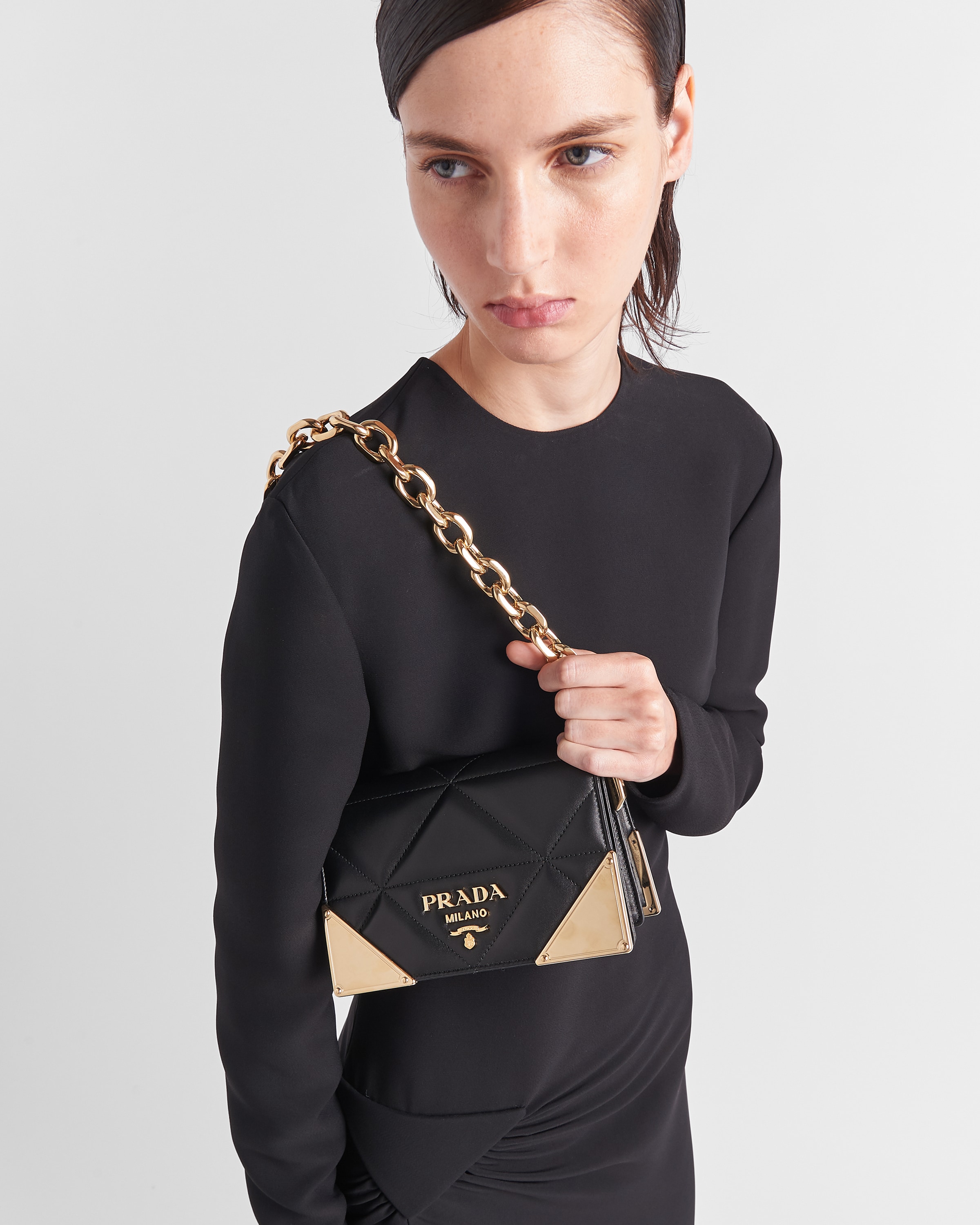 Prada quilted chain bag deals
