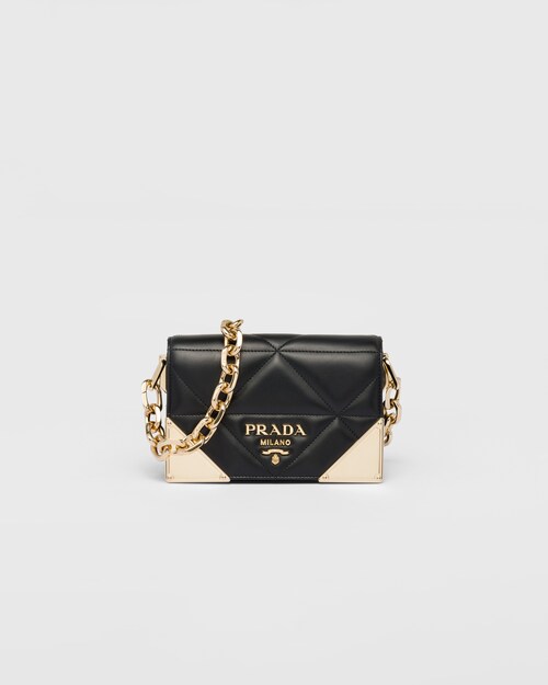 Uitstekend hoorbaar machine Black Quilted nappa leather shoulder bag | Prada
