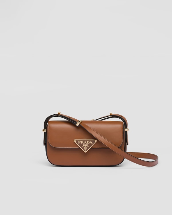 Cognac Leather shoulder bag | PRADA