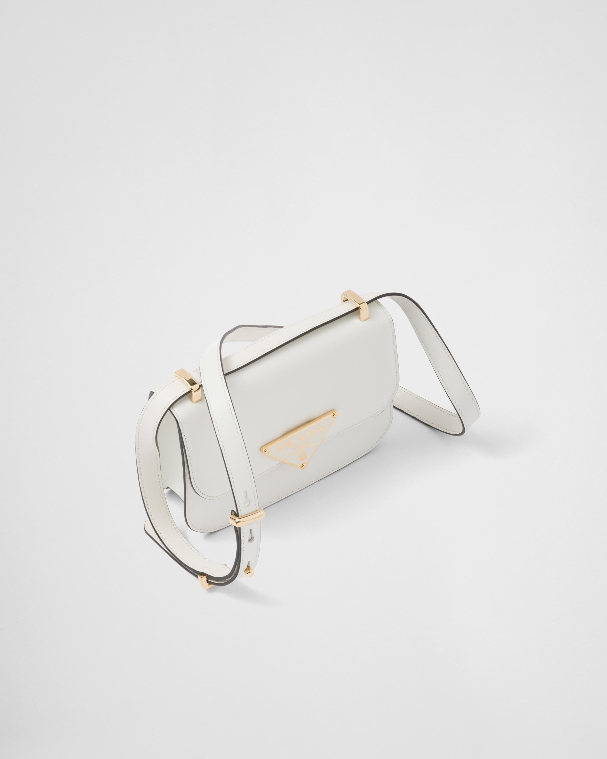 White Prada Embleme Leather Bag PRADA