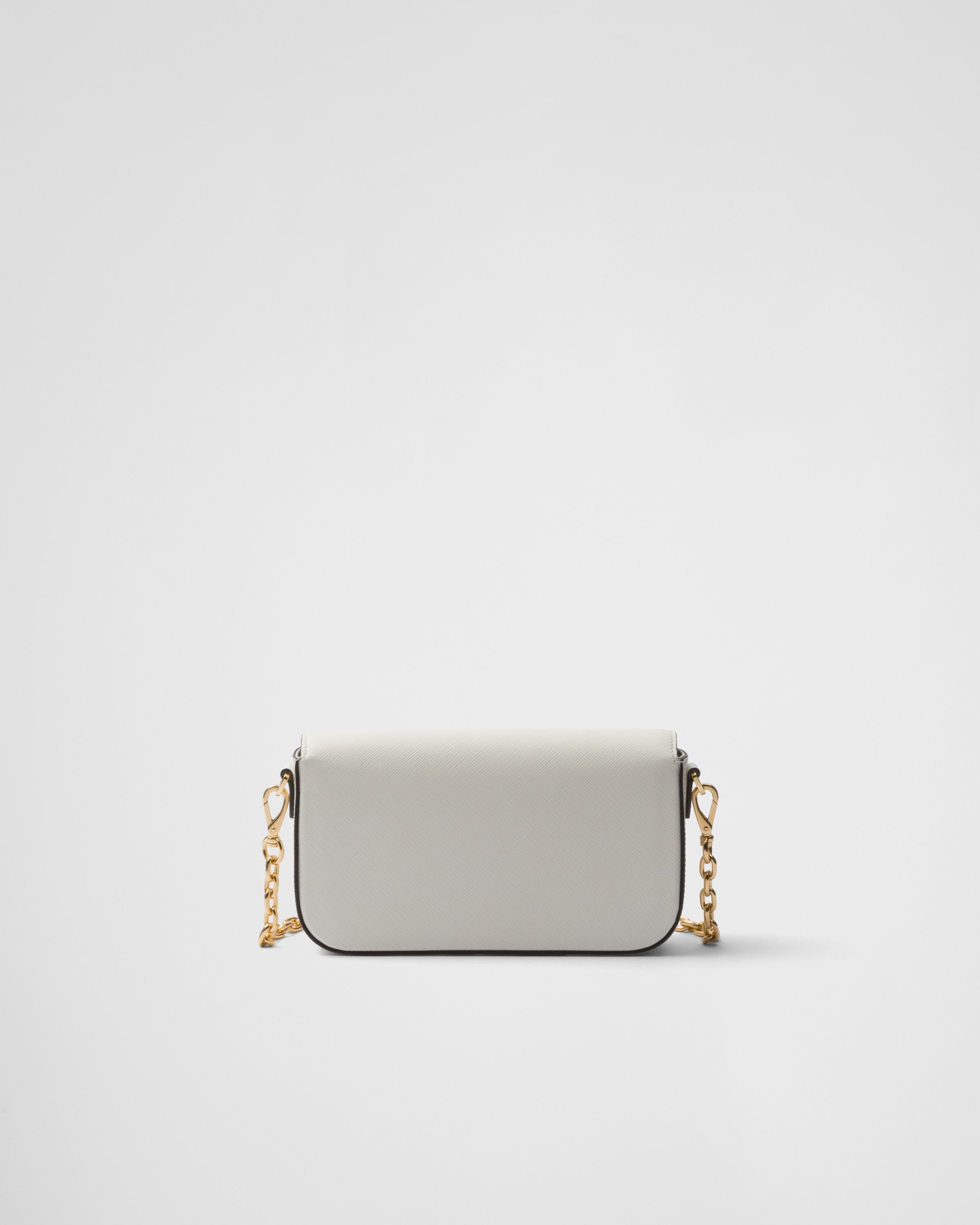 Shop Prada Mini Bag Aus Saffiano-leder In White