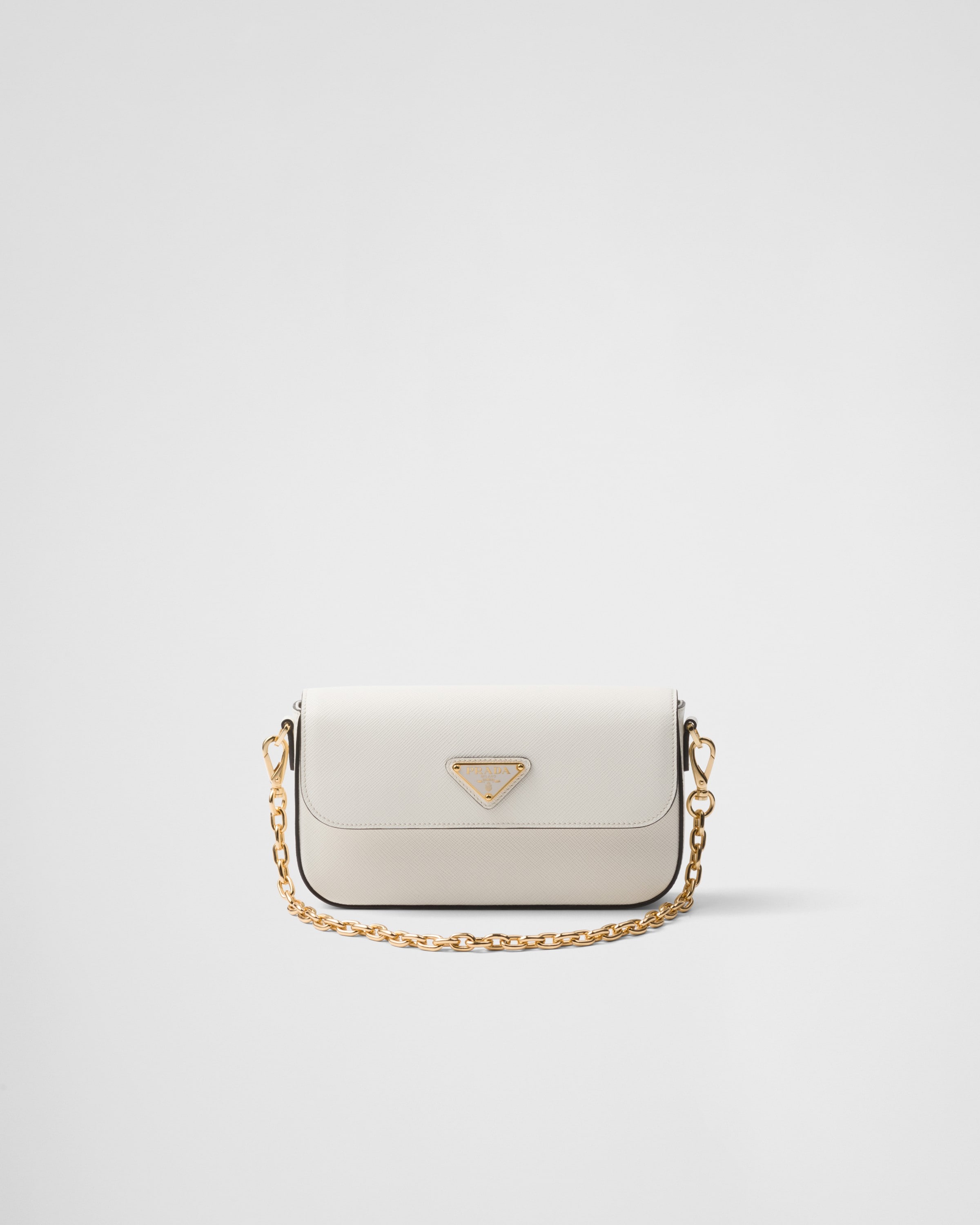 Prada Saffiano Leather Mini-bag In Neutral