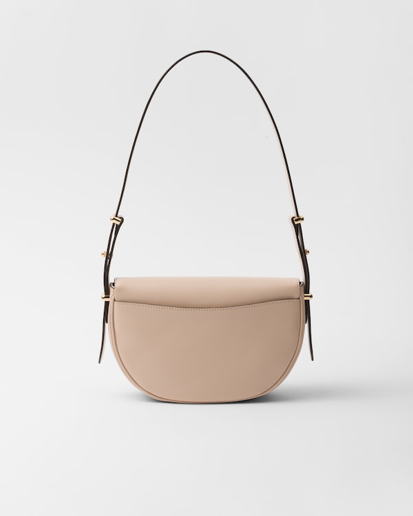 Prada Arqué leather shoulder bag with flap - Travertine Prada Arqué leather shoulder bag with flap - Travertine