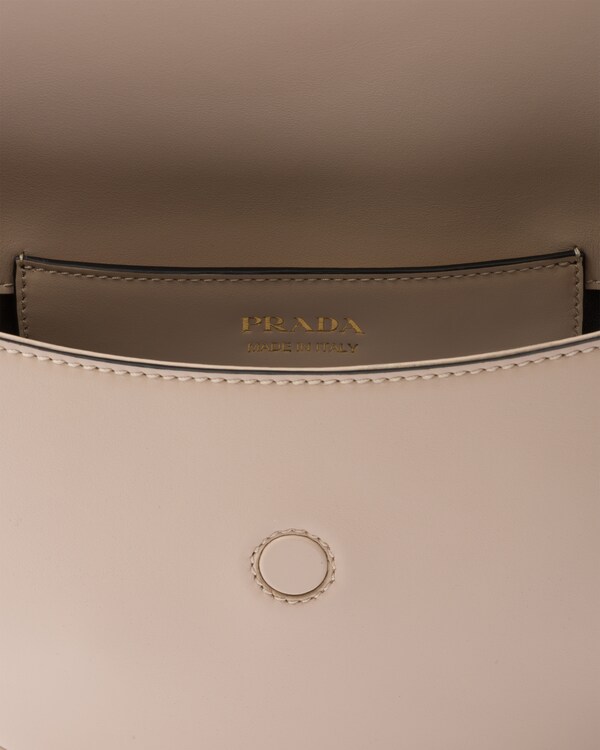 Prada Arqué leather shoulder bag with flap - Travertine Prada Arqué leather shoulder bag with flap - Travertine