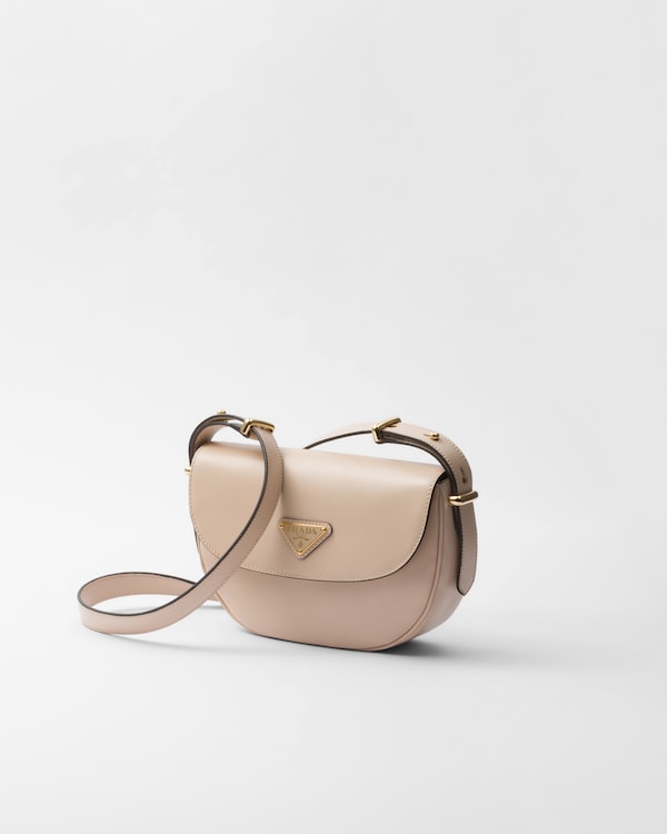Prada Arqué leather shoulder bag with flap - Travertine Prada Arqué leather shoulder bag with flap - Travertine
