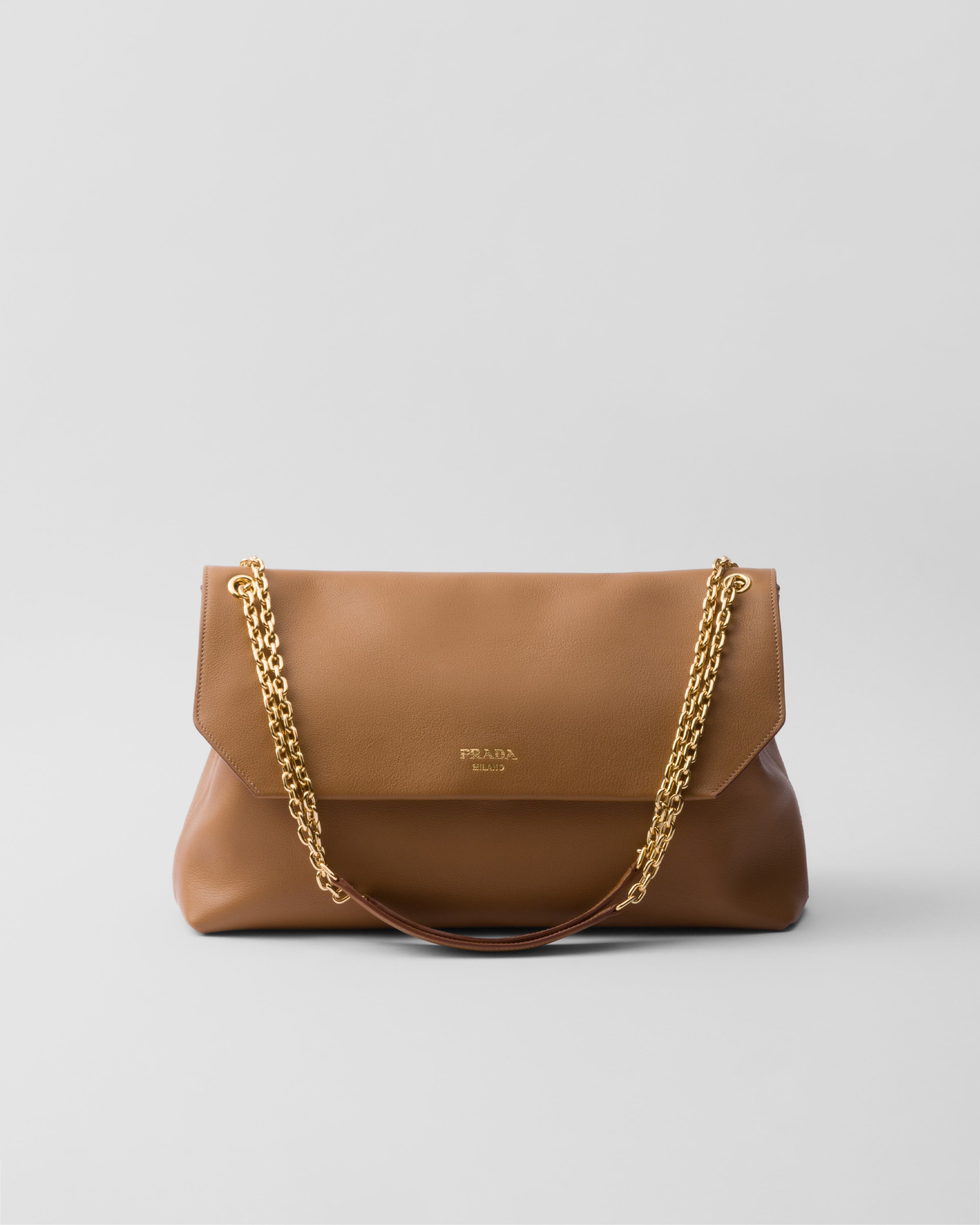 Large leather shoulder bag