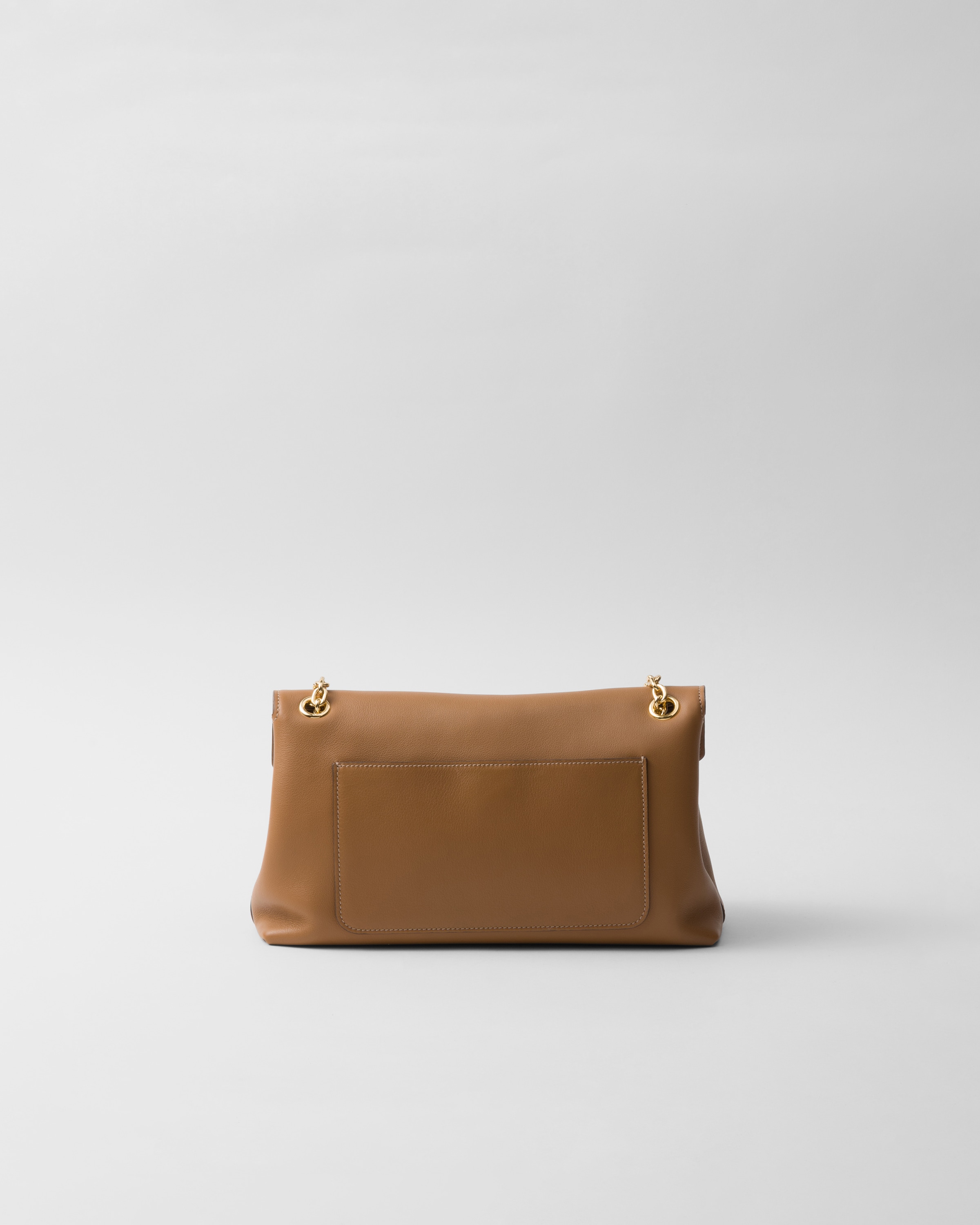 Shop Prada Doux Medium Leather Shoulder Bag In Caramel