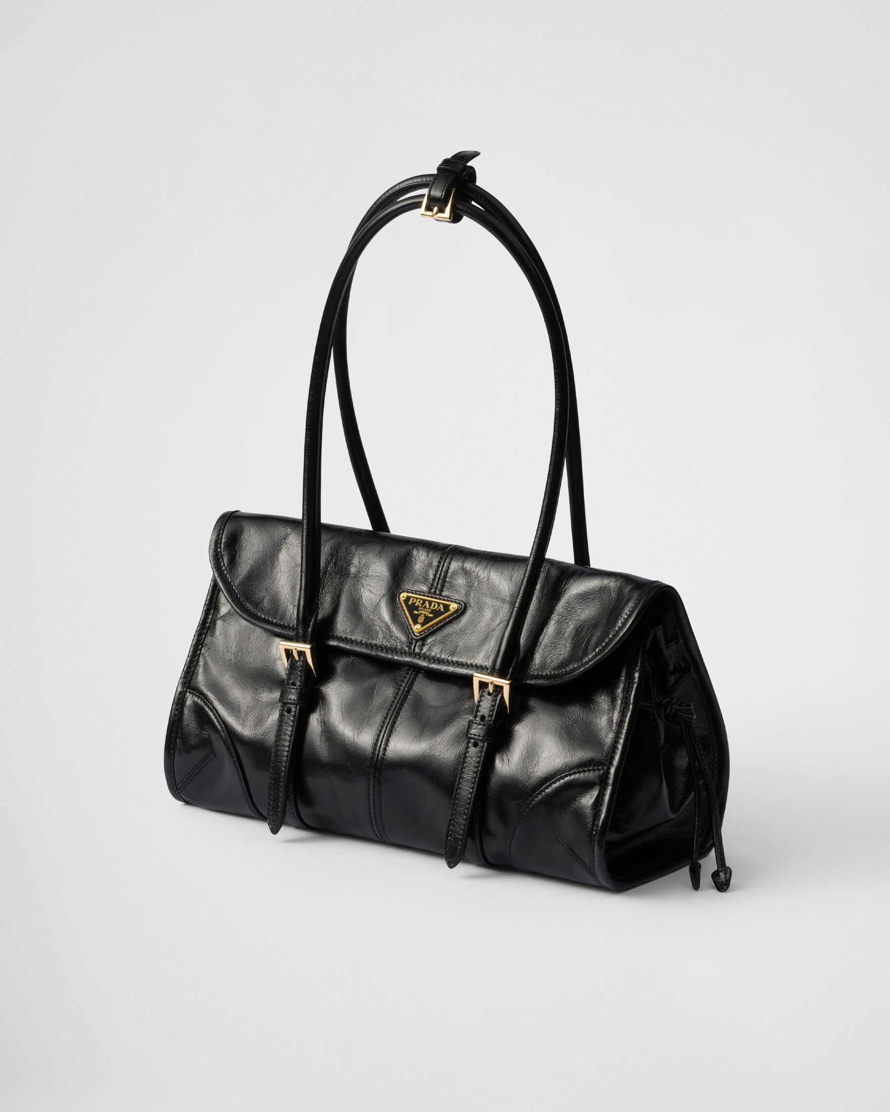 黑色 中号皮革单肩包 | PRADA