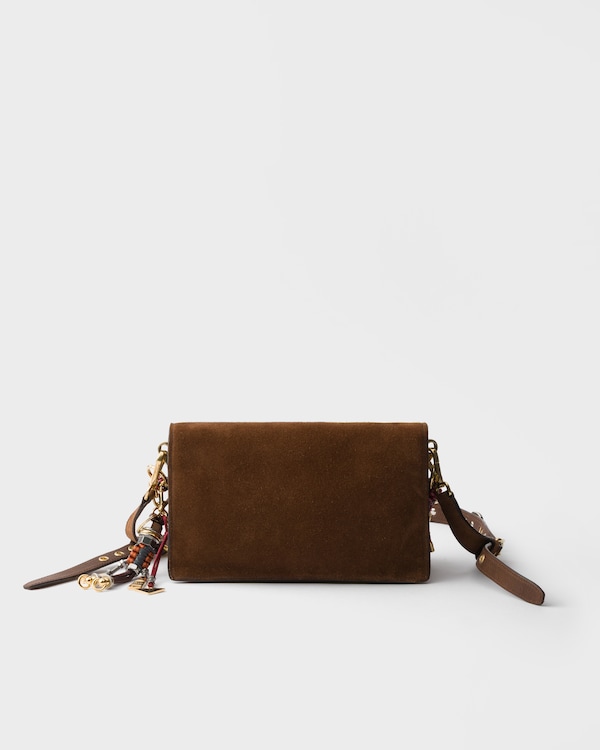 Prada Soft Sound small suede shoulder bag - Cocoa Brown Prada Soft Sound small suede shoulder bag - Cocoa Brown