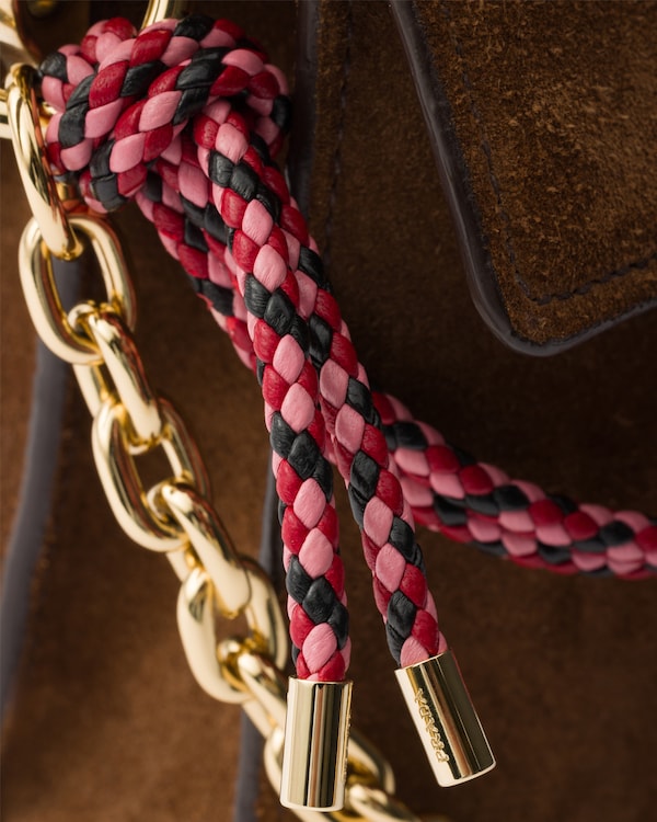 Prada Soft Sound small suede shoulder bag - Cocoa Brown Prada Soft Sound small suede shoulder bag - Cocoa Brown