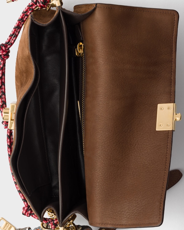 Prada Soft Sound small suede shoulder bag - Cocoa Brown Prada Soft Sound small suede shoulder bag - Cocoa Brown