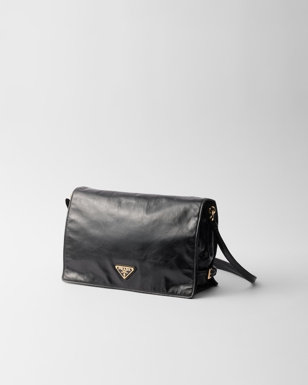 Medium leather shoulder bag - Black Medium leather shoulder bag - Black