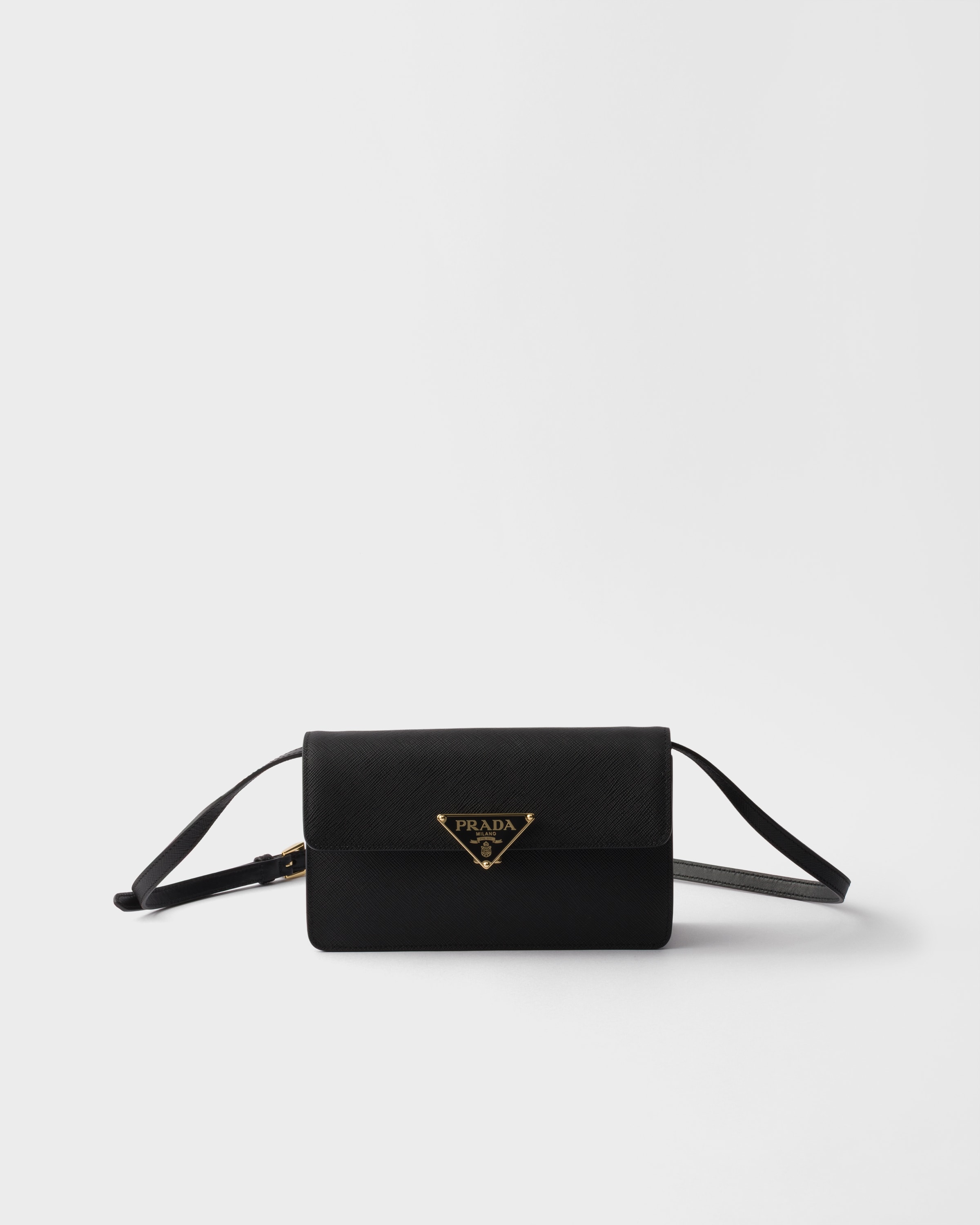 【お得】 Black Saffiano Leather Mini-bag | PRADA ブーツ