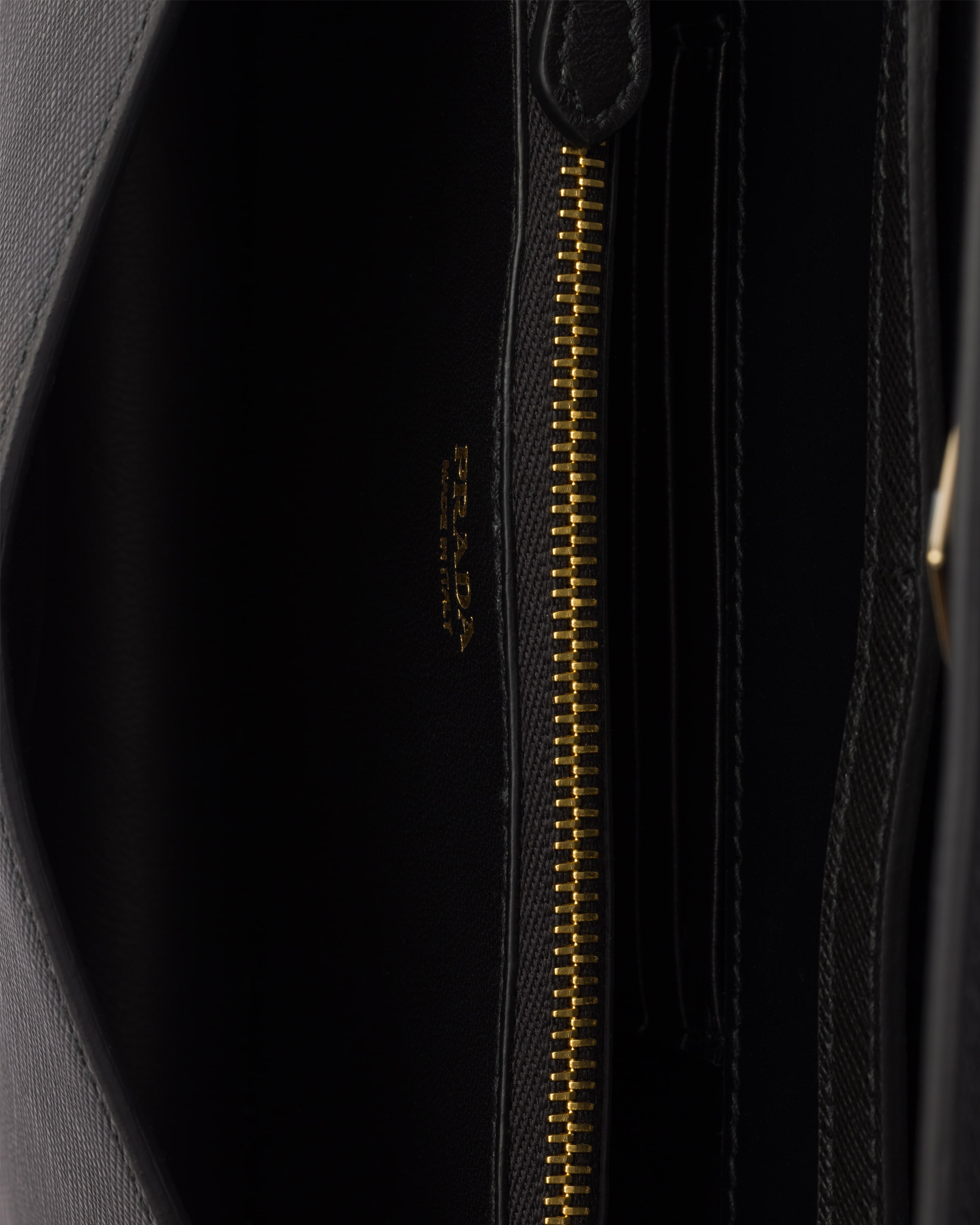 Prada Mini Saffiano Leather Shoulder Bag In Black