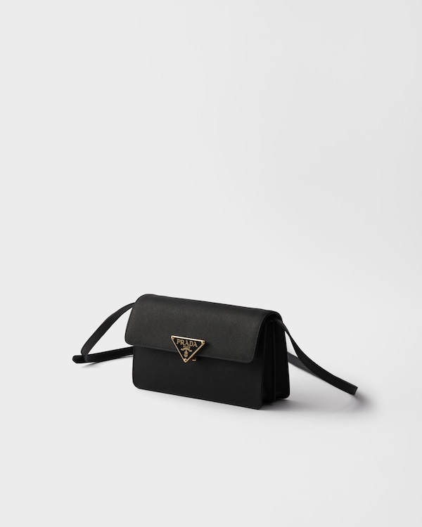 حقيبة صغيرة من جلد سافيانو - أسود حقيبة صغيرة من جلد سافيانو - أسود