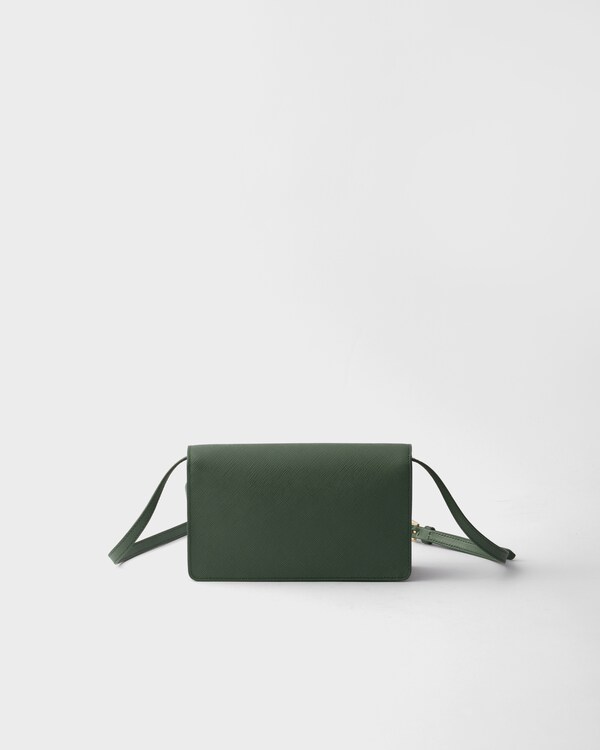 حقيبة صغيرة من جلد سافيانو - أخضر القصعين حقيبة صغيرة من جلد سافيانو - أخضر القصعين