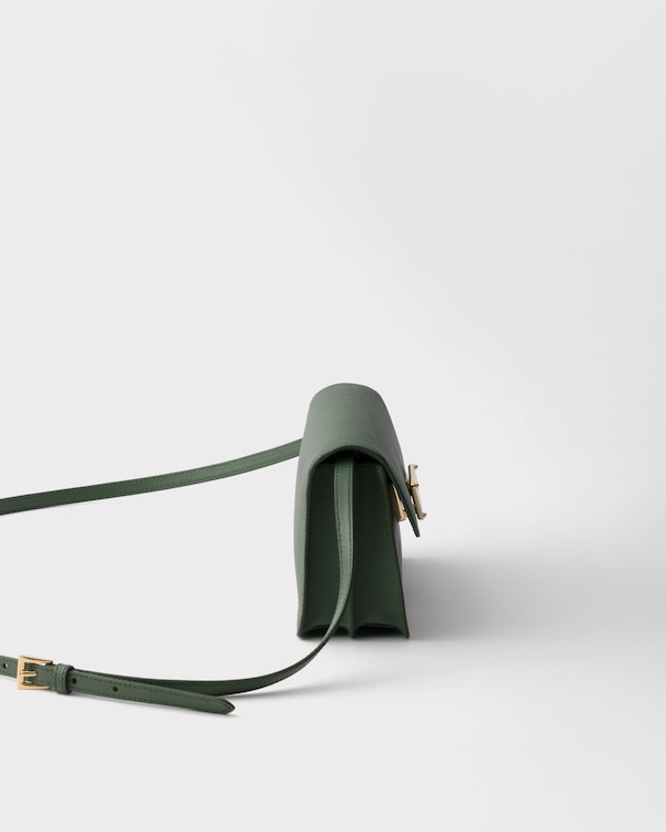 حقيبة صغيرة من جلد سافيانو - أخضر القصعين حقيبة صغيرة من جلد سافيانو - أخضر القصعين