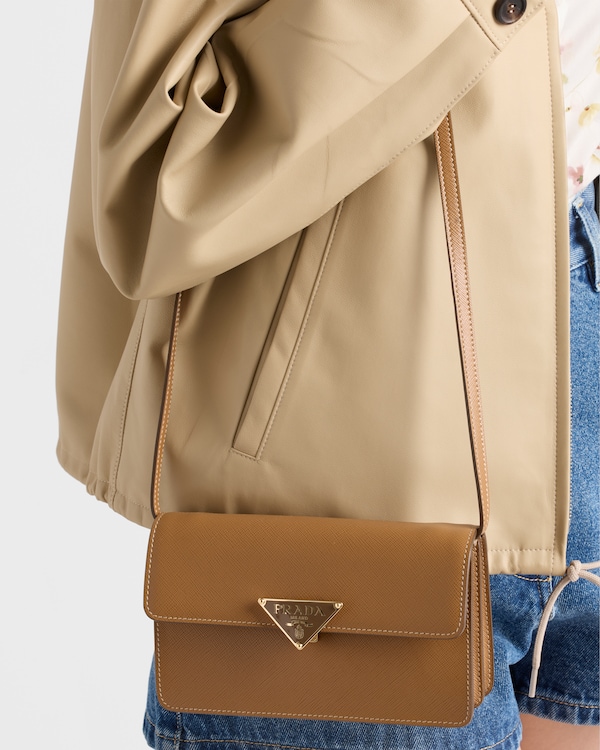 حقيبة صغيرة من جلد سافيانو - كراميل حقيبة صغيرة من جلد سافيانو - كراميل