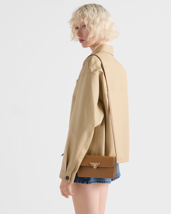 حقيبة صغيرة من جلد سافيانو - كراميل حقيبة صغيرة من جلد سافيانو - كراميل