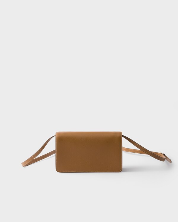 حقيبة صغيرة من جلد سافيانو - كراميل حقيبة صغيرة من جلد سافيانو - كراميل