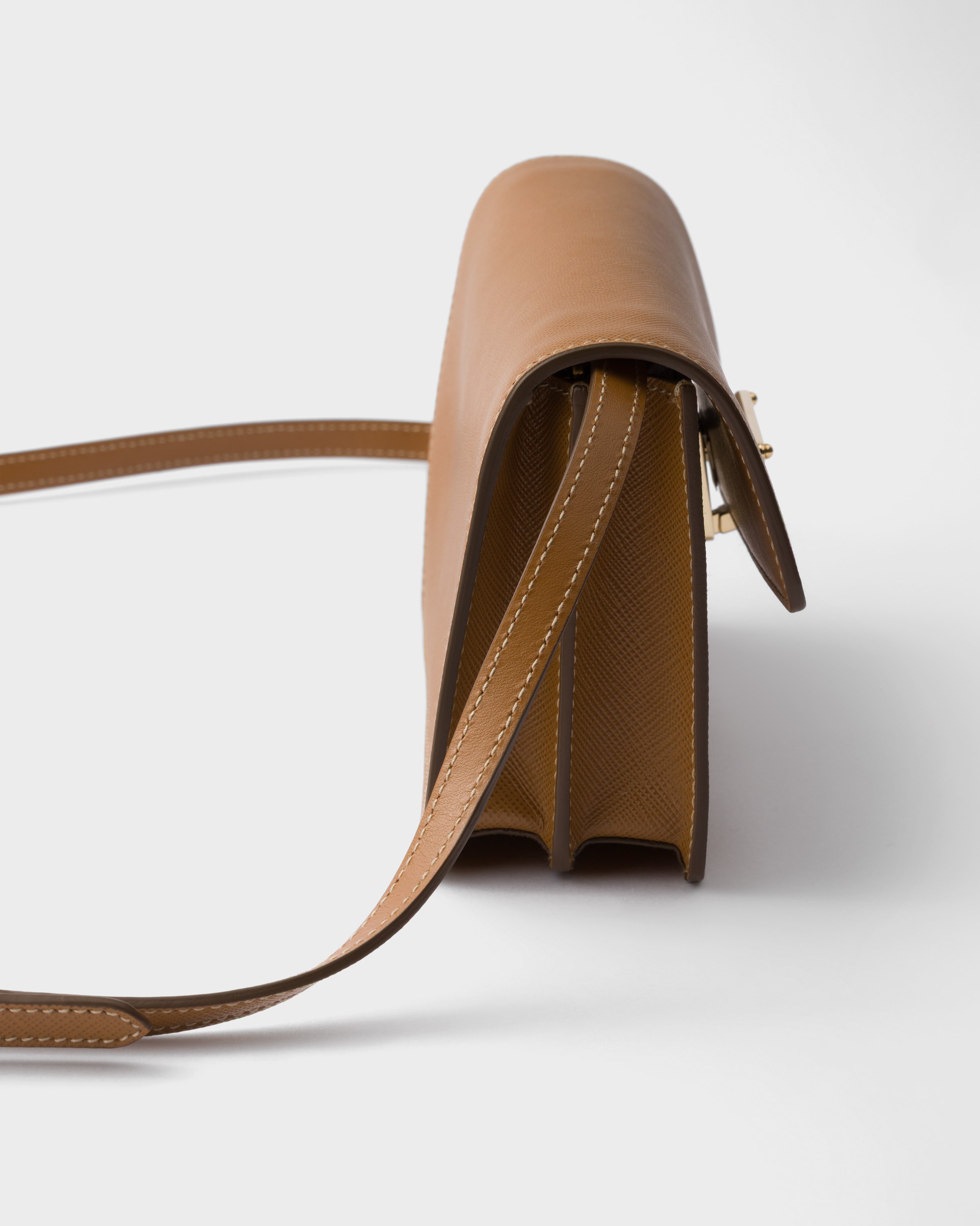 ショルダーバッグ・ポシェット PRADA MINI CARAMEL-COLOURED BAG IN SAFFIANO Caramel Saffiano leather mini-bag | PRADA