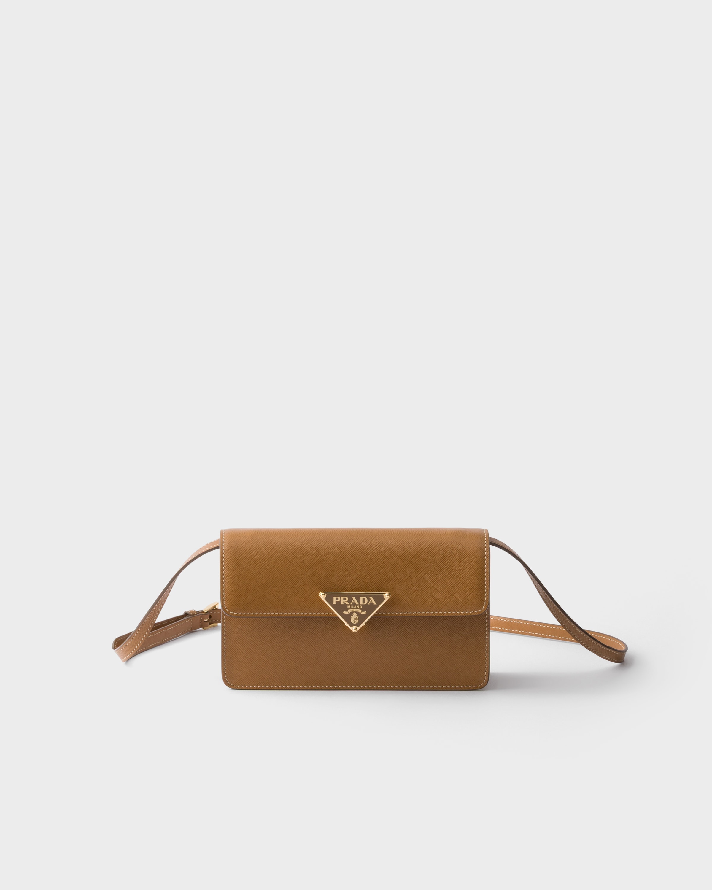 キャメル サフィアーノレザー ミニバッグ | PRADA