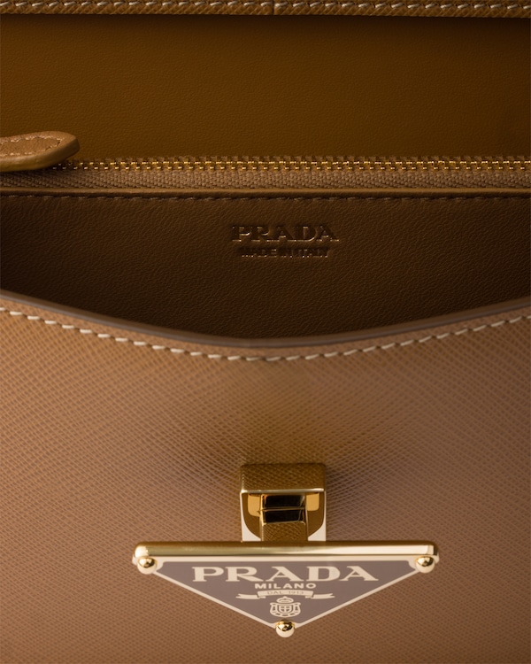 حقيبة صغيرة من جلد سافيانو - كراميل حقيبة صغيرة من جلد سافيانو - كراميل