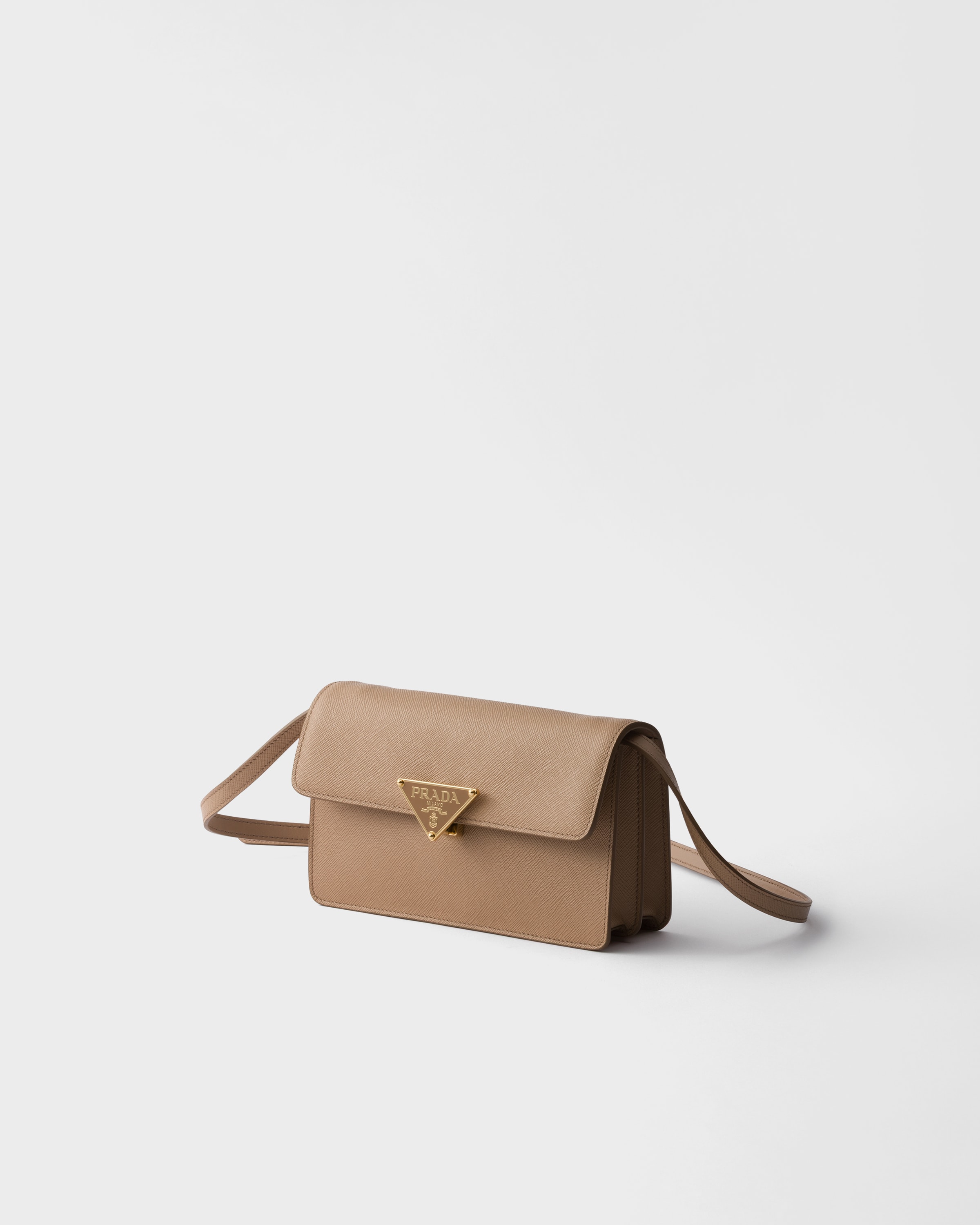 カメオベージュ サフィアーノレザー ミニバッグ | PRADA