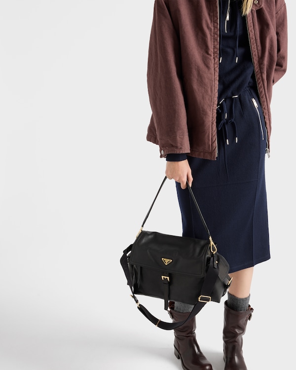 Prada Explore large nappa leather shoulder bag with flap Prada Explore large nappa leather shoulder bag with flap