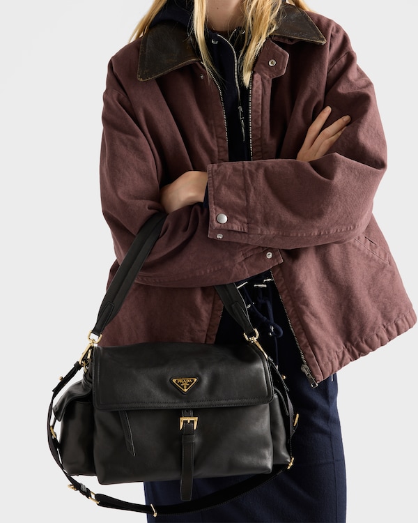 Prada Explore large nappa leather shoulder bag with flap Prada Explore large nappa leather shoulder bag with flap