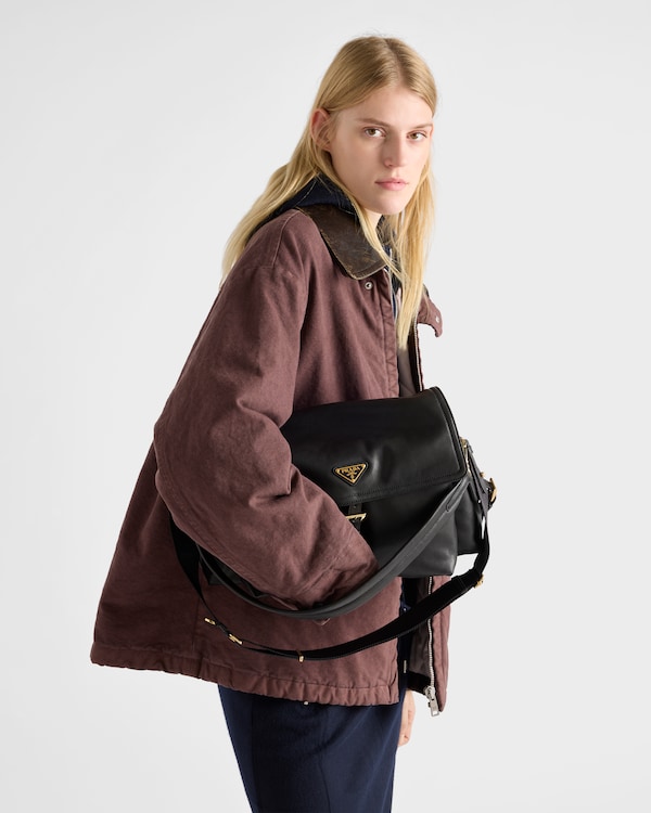 Prada Explore large nappa leather shoulder bag with flap Prada Explore large nappa leather shoulder bag with flap