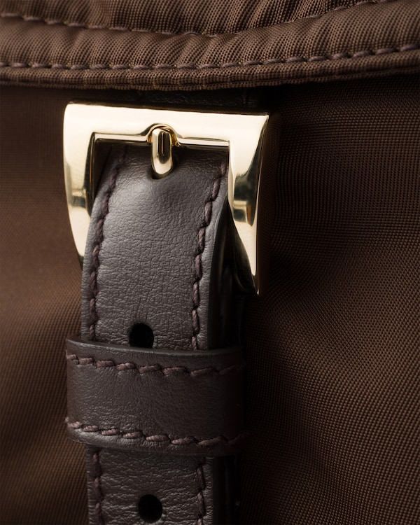 Prada Explore large Re-Nylon shoulder bag with flap - Sienna Prada Explore large Re-Nylon shoulder bag with flap - Sienna