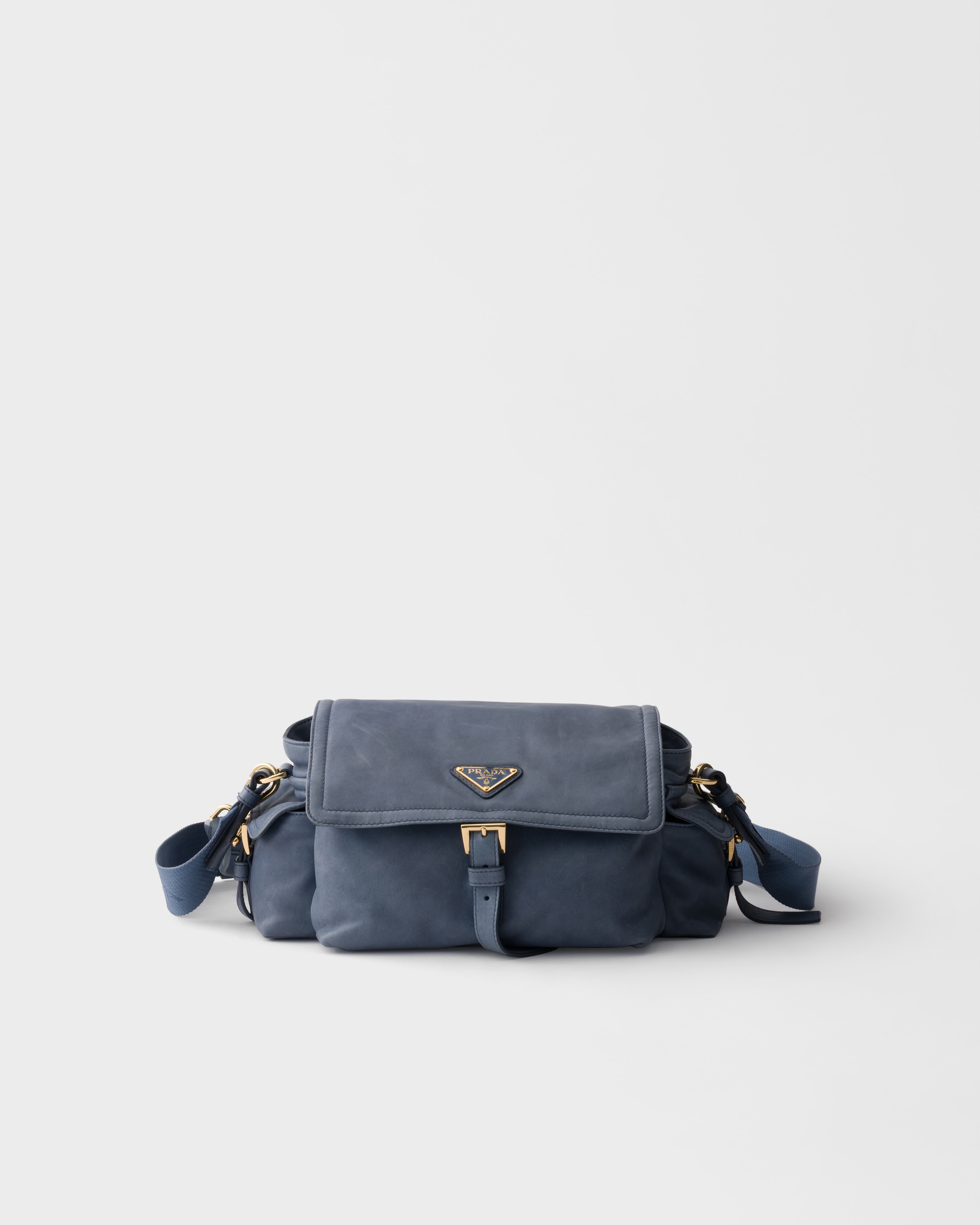 Prada Prada Explore medium nappa leather shoulder bag with flap