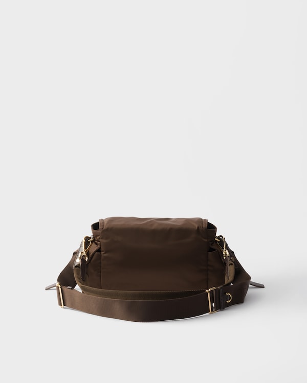 Prada Explore medium Re-Nylon shoulder bag with flap - Sienna Prada Explore medium Re-Nylon shoulder bag with flap - Sienna