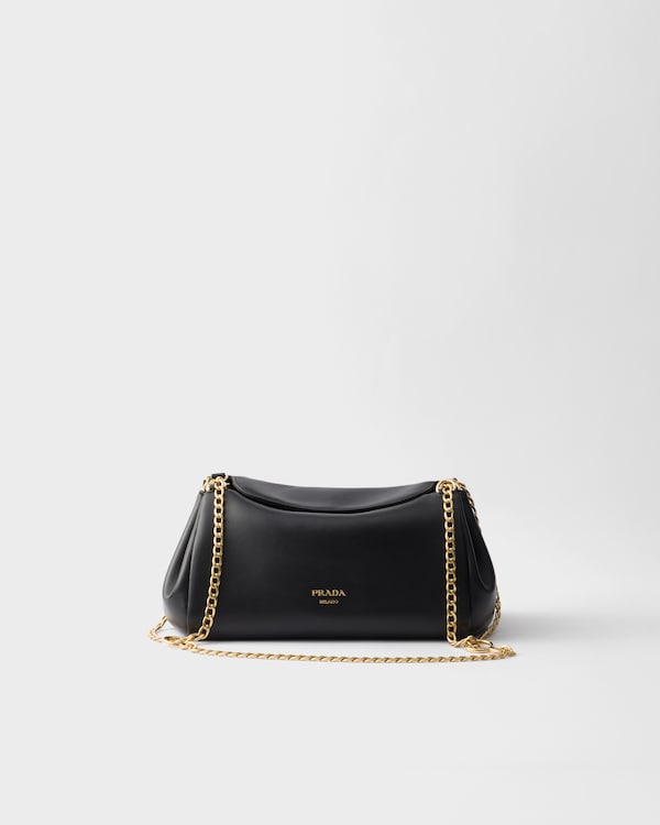 【PRADA】 Prada Reedition 2005 Naplak Patent Leather Charm Black Prada Re-Edition 2005 naplak patent leather bag with
