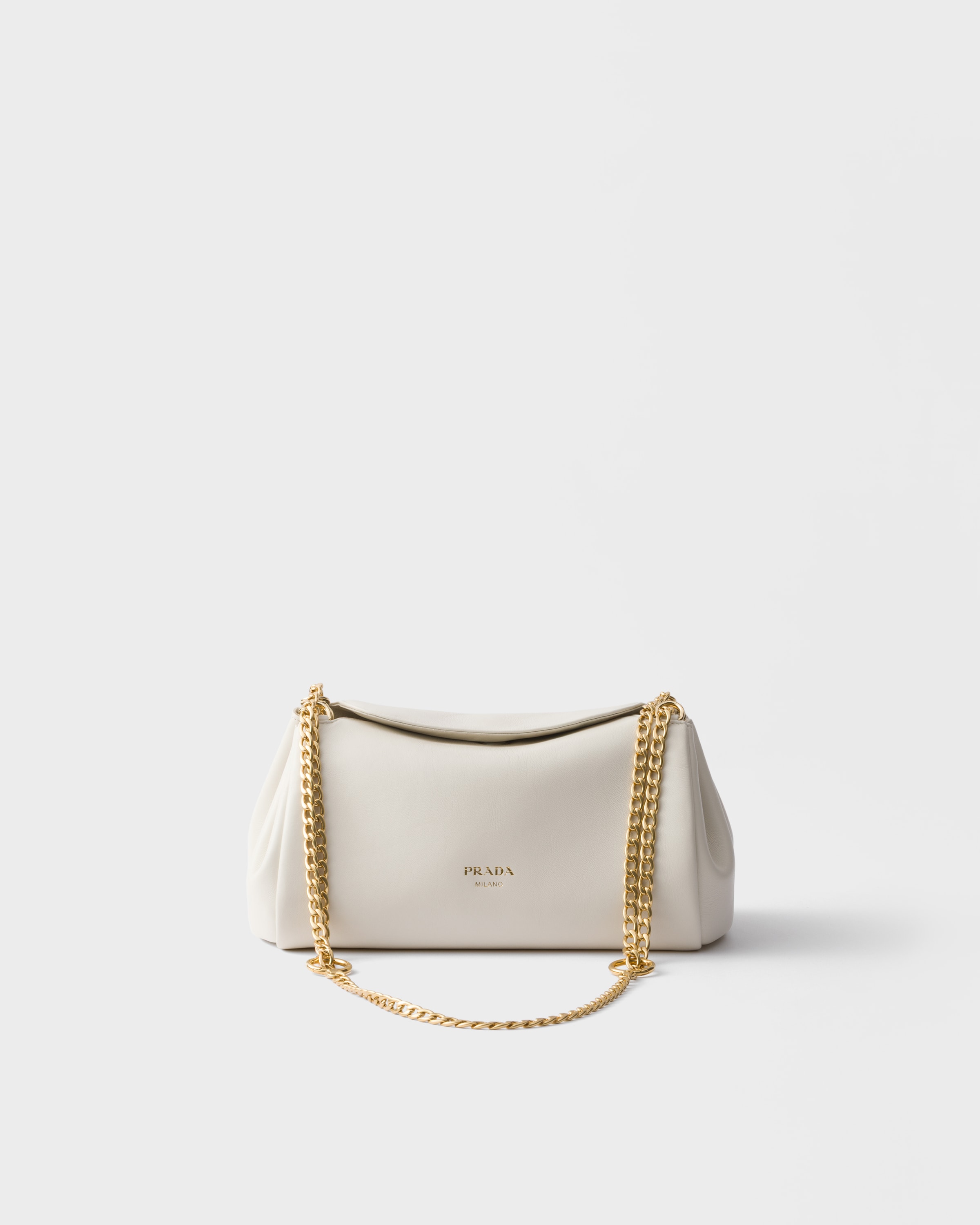 Prada Kleine  Tumulte Tasche Aus Nappa-leder In White