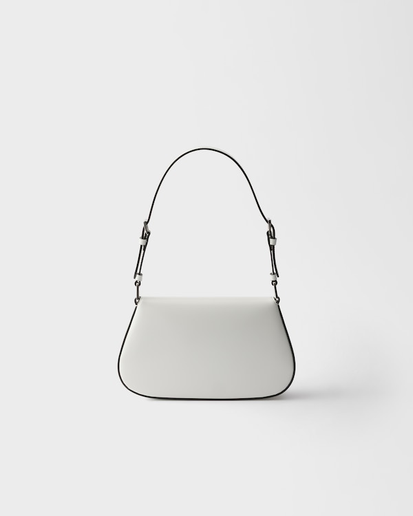 Sac porté épaule Prada Cleo en cuir brossé - Blanc Sac porté épaule Prada Cleo en cuir brossé - Blanc