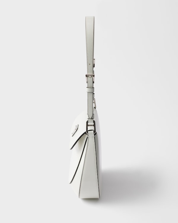 Sac porté épaule Prada Cleo en cuir brossé - Blanc Sac porté épaule Prada Cleo en cuir brossé - Blanc