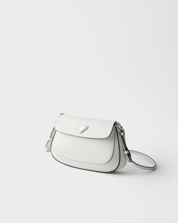 Sac porté épaule Prada Cleo en cuir brossé - Blanc Sac porté épaule Prada Cleo en cuir brossé - Blanc