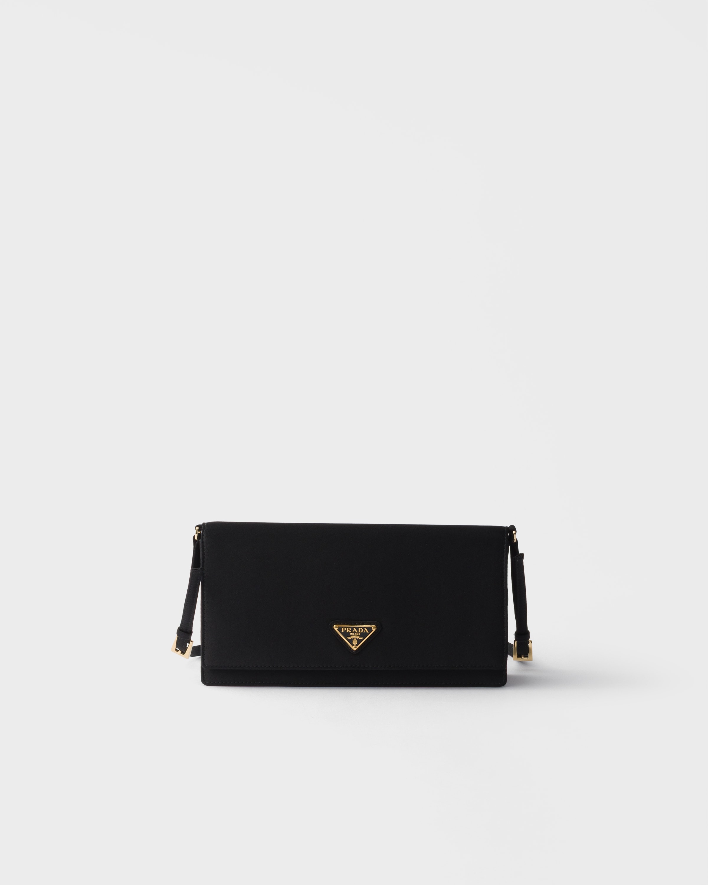 Black Satin Mini Shoulder Bag | PRADA