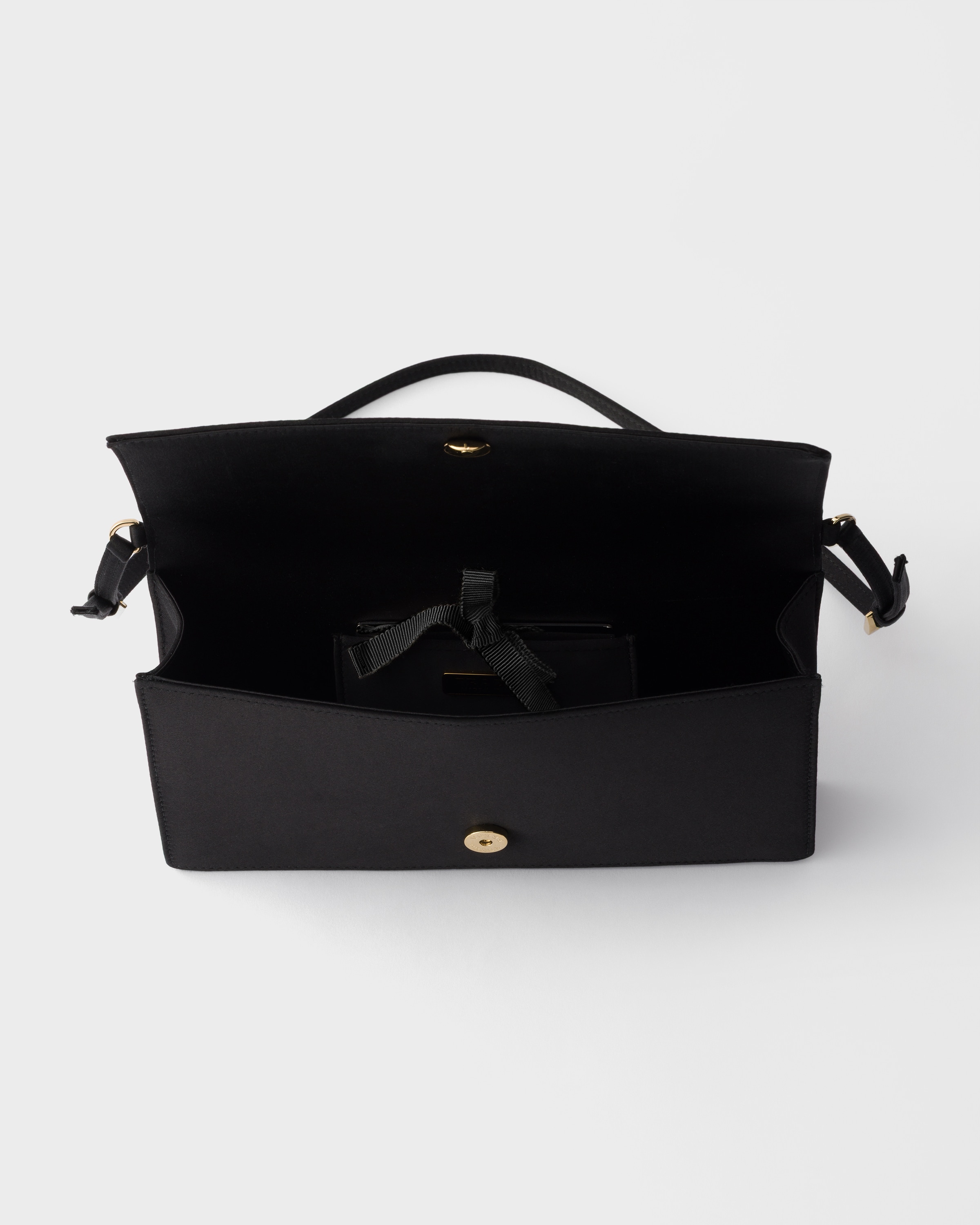 ブラック サテン ミニ ショルダーバッグ | PRADA - 日本