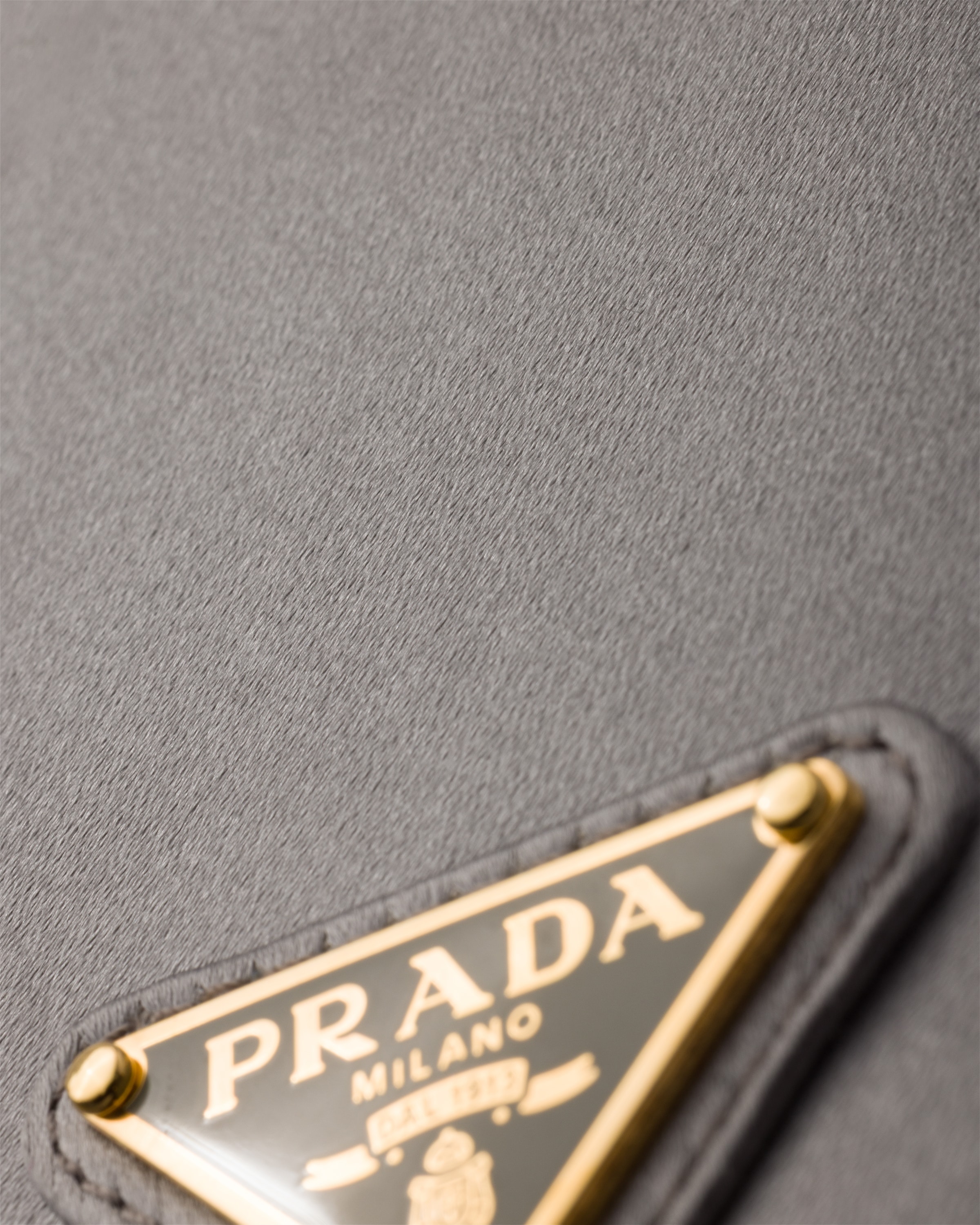 Graphite Satin mini shoulder bag | PRADA - United States