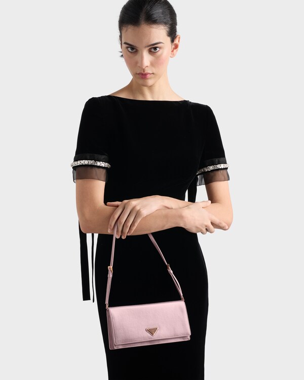 Satin mini shoulder bag - Alabaster Pink Satin mini shoulder bag - Alabaster Pink