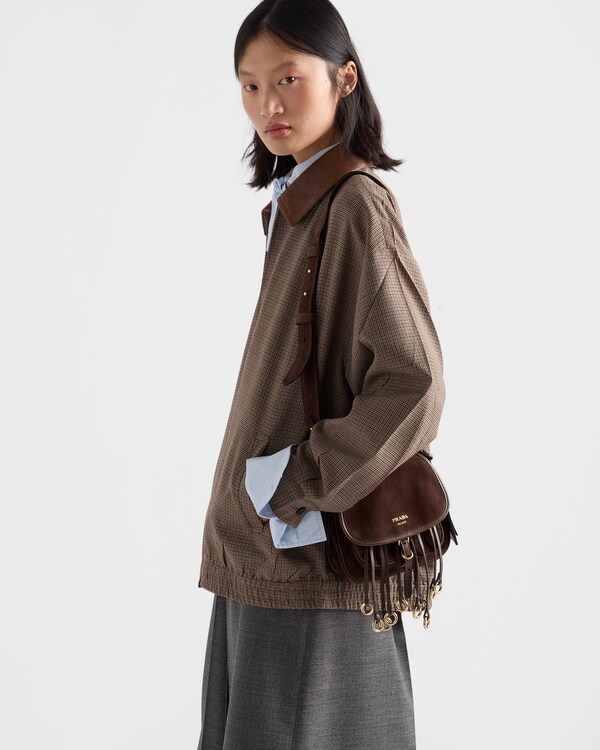 Prada Corsaire suede mini shoulder bag - Dark Brown Prada Corsaire suede mini shoulder bag - Dark Brown