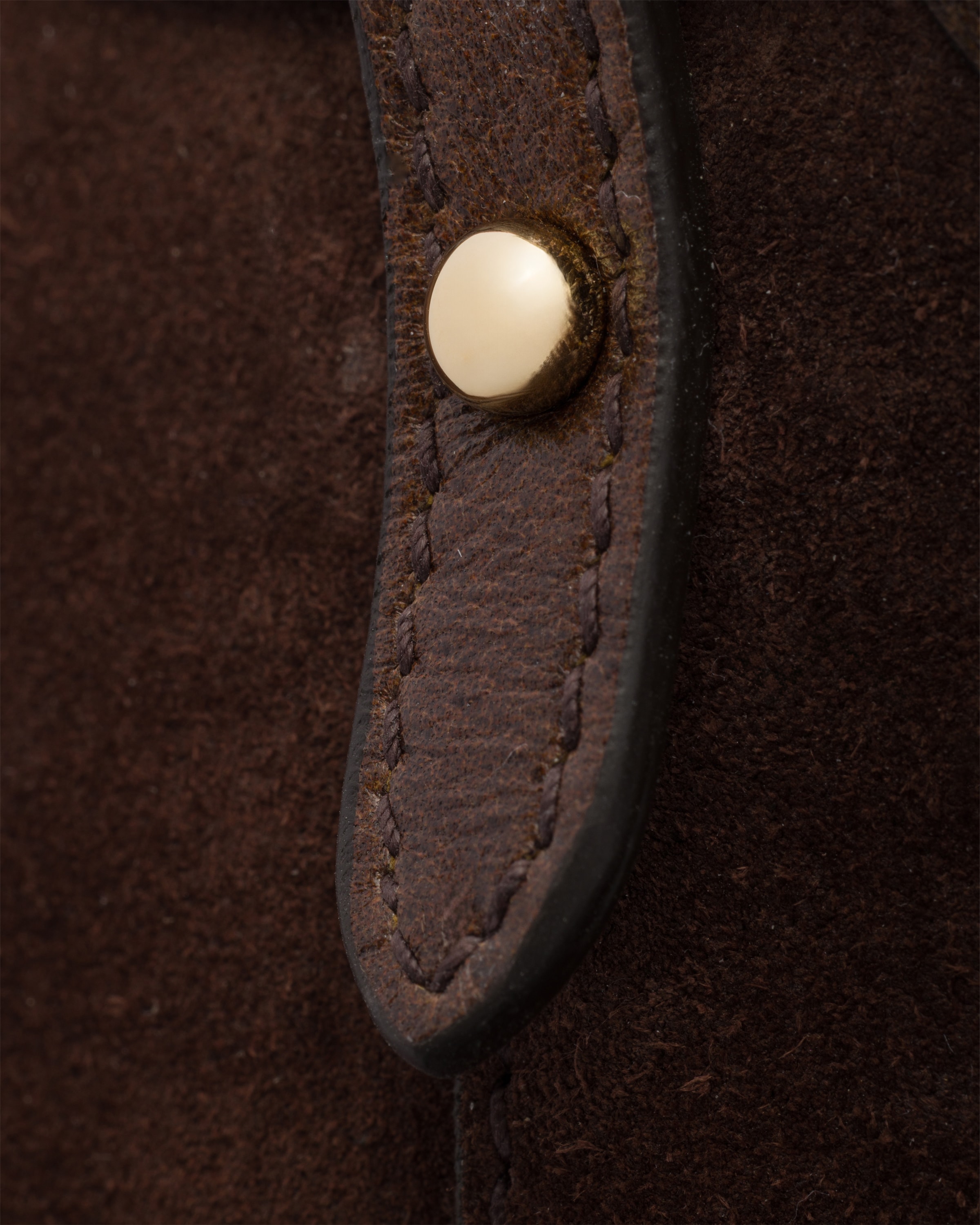 Dark Brown Prada Corsaire Suede Mini Shoulder Bag | PRADA - United